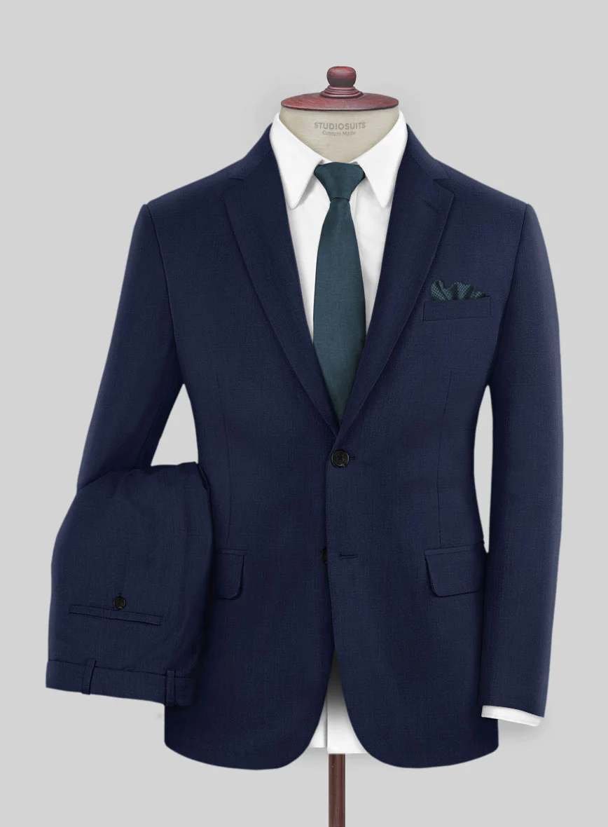 Huddersfield Stretch Persian Blue Wool Suit