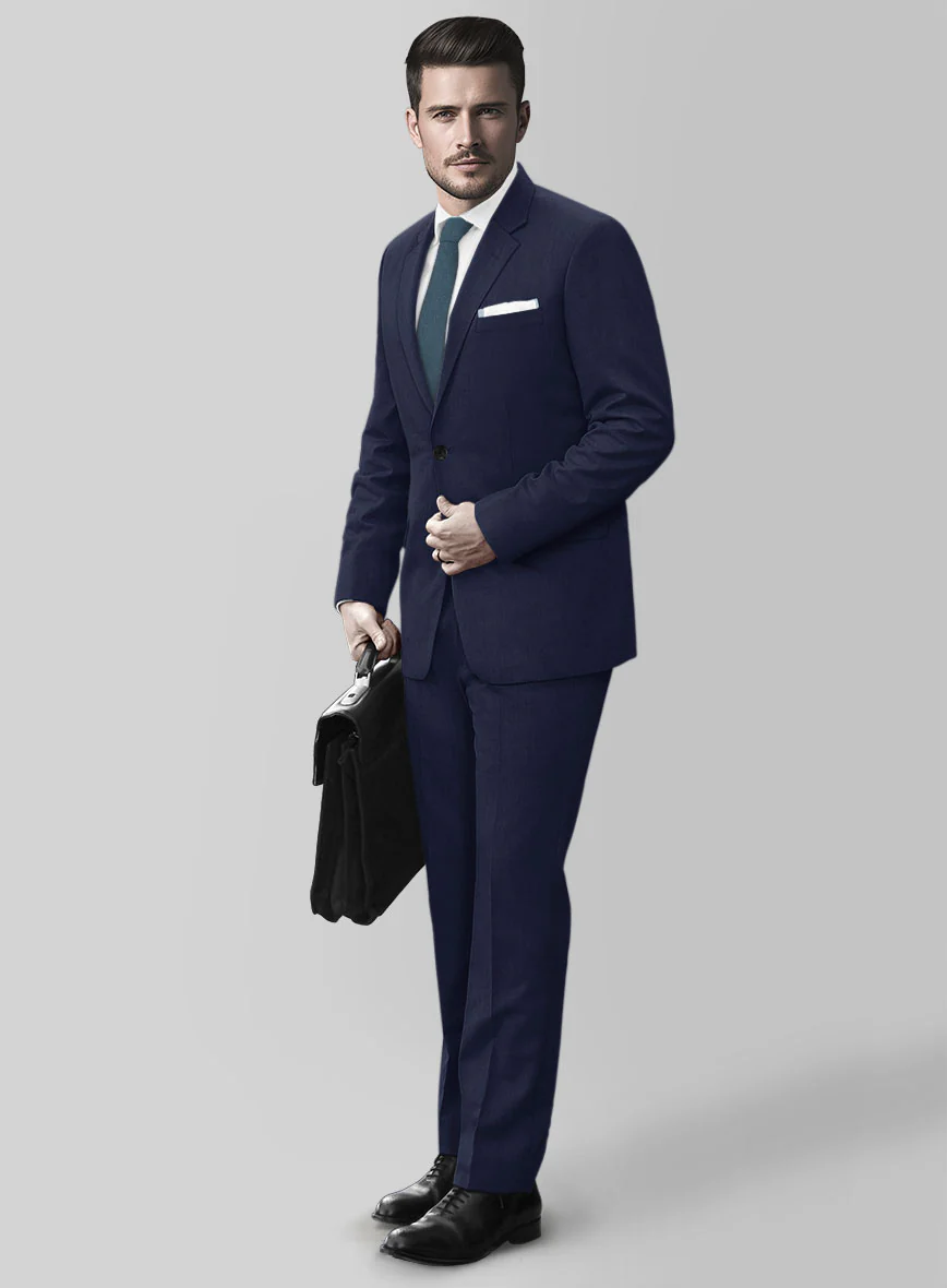 Huddersfield Stretch Persian Blue Wool Suit - Image 2