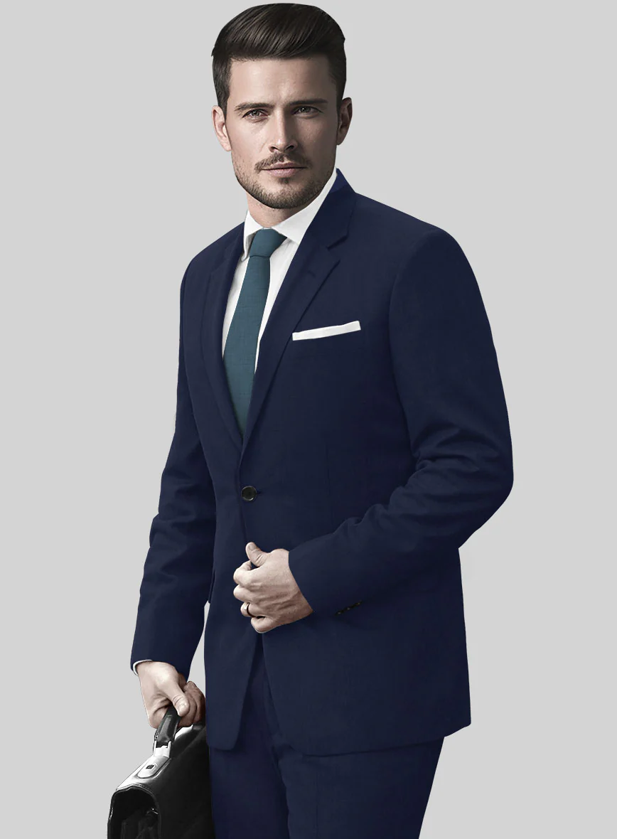 Huddersfield Stretch Persian Blue Wool Suit - Image 4