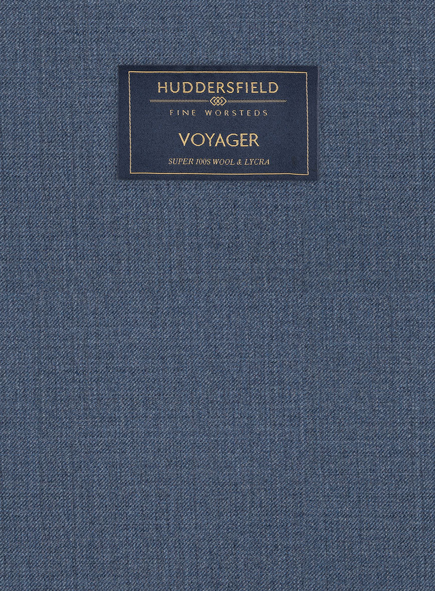 Huddersfield Stretch Slate Blue Wool Pants - Image 3