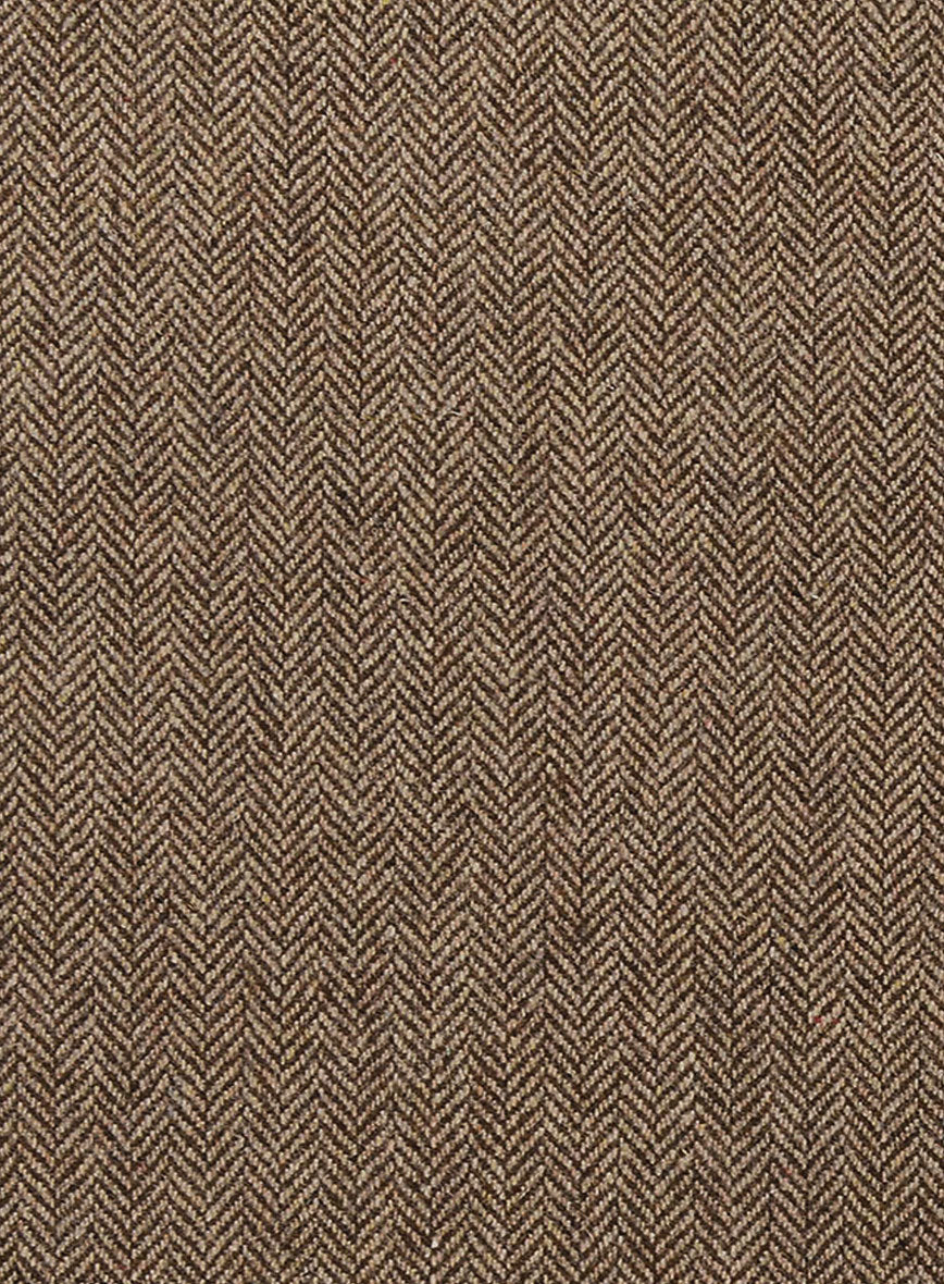 Irish Brown Herringbone Tweed Jacket - Image 5