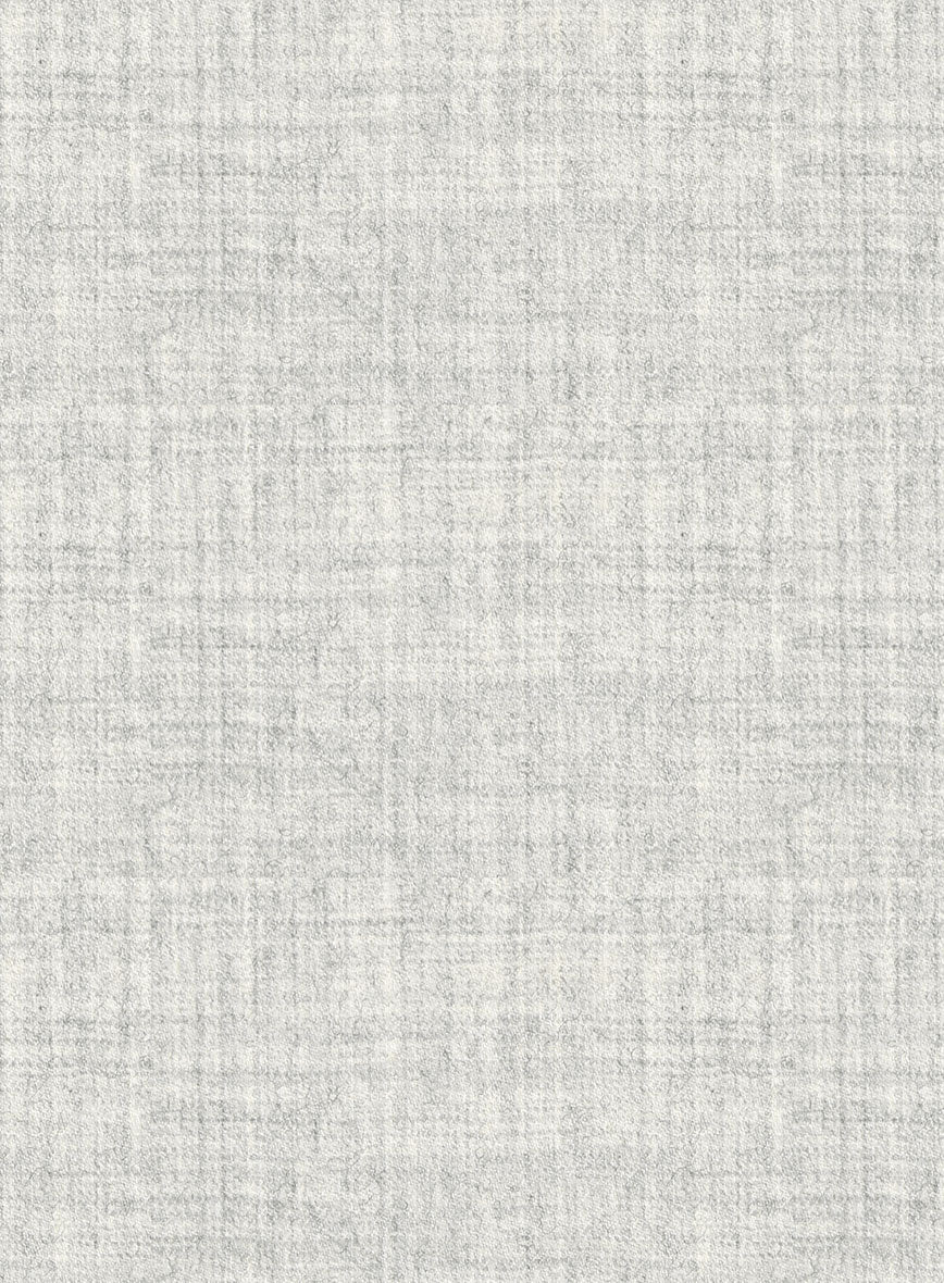 Italian Aime Ivory Gray Wool Jacket - Image 2