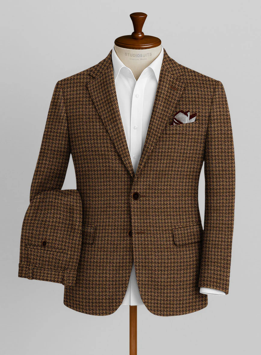 Italian Berote Houndstooth Tweed Suit - Image 2