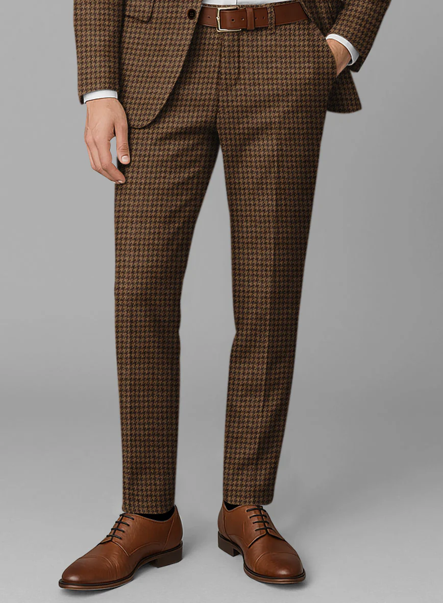 Italian Berote Houndstooth Tweed Suit - Image 7