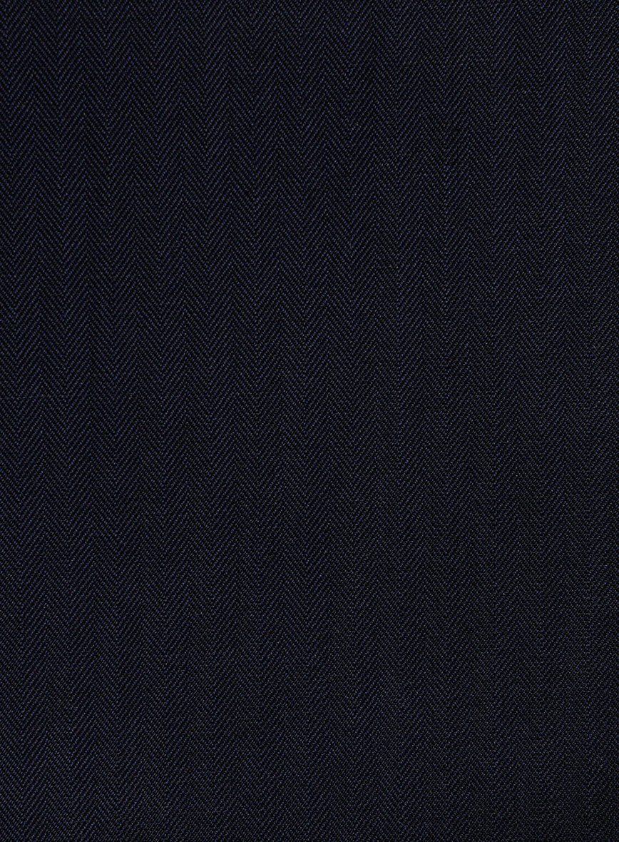 Italian Blue Herringbone Cotton Jacket - Image 4