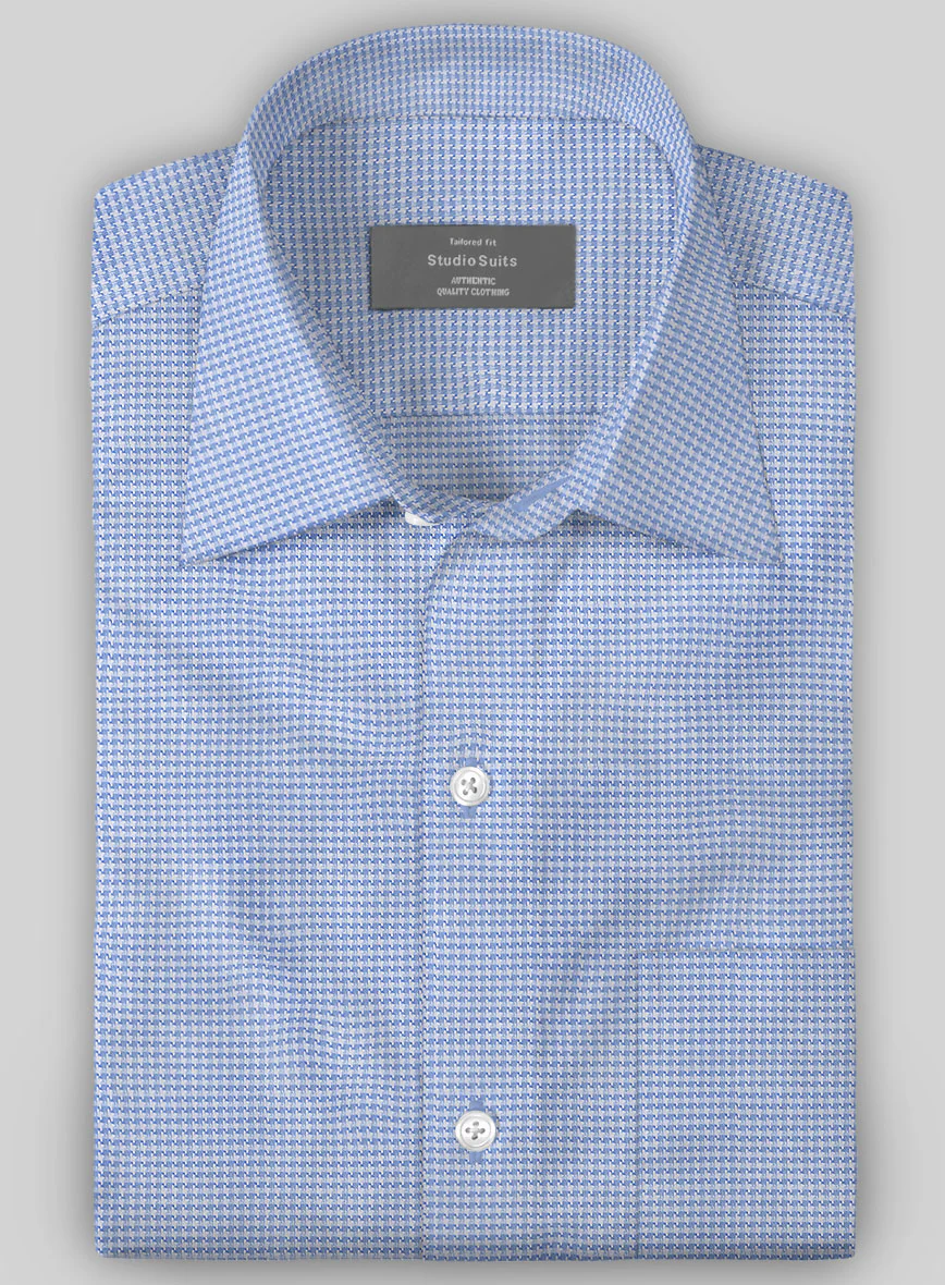 Italian Blue Houndstooth Shirt