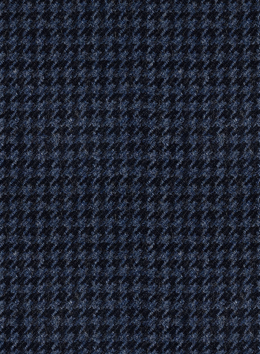 Italian Blue Houndstooth Tweed Pants - Image 3