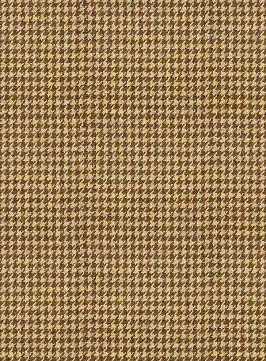 Italian Brown Houndstooth Tweed Pants - Image 3