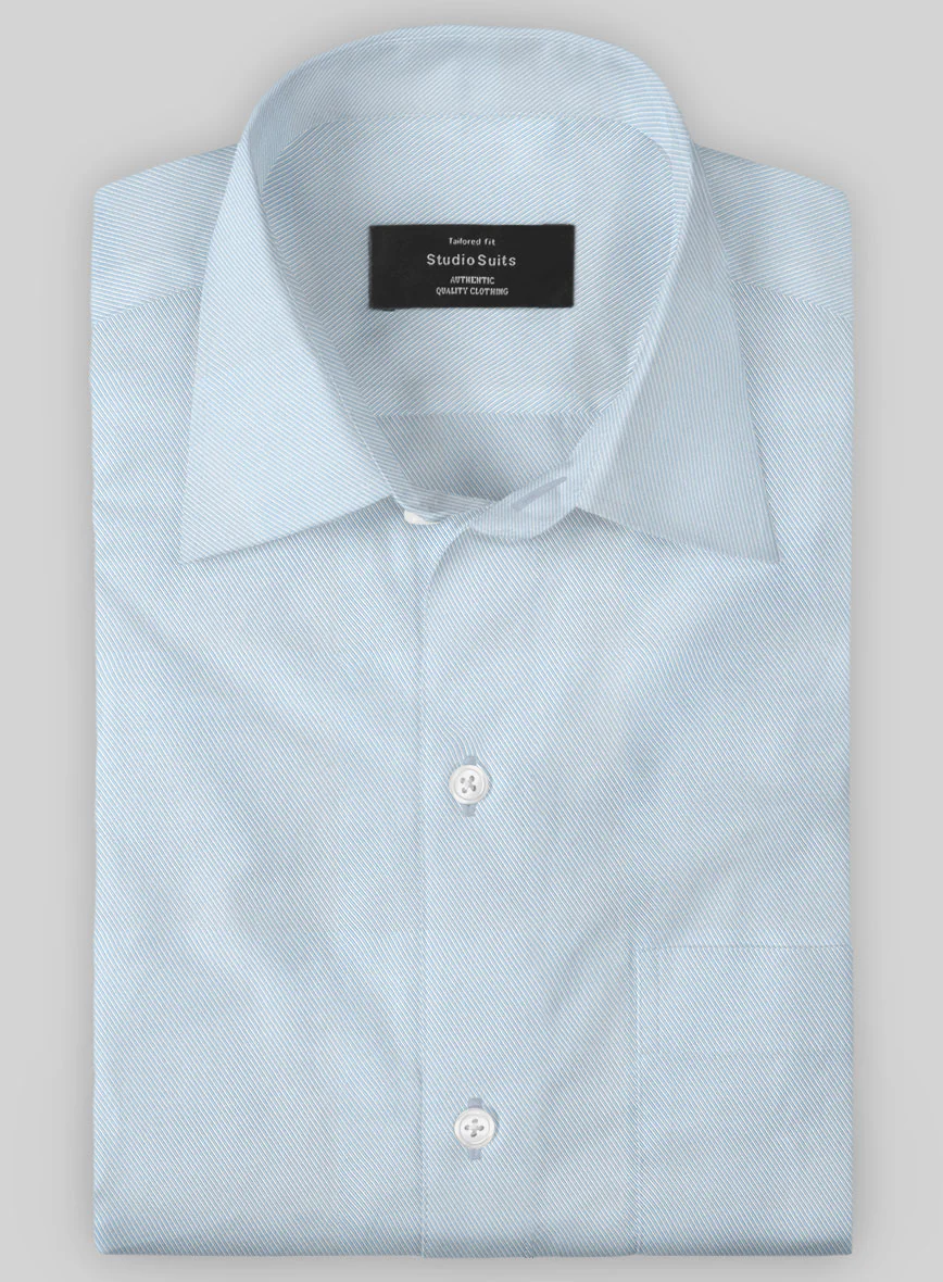 Italian Cavalry Twill Blue Shirt