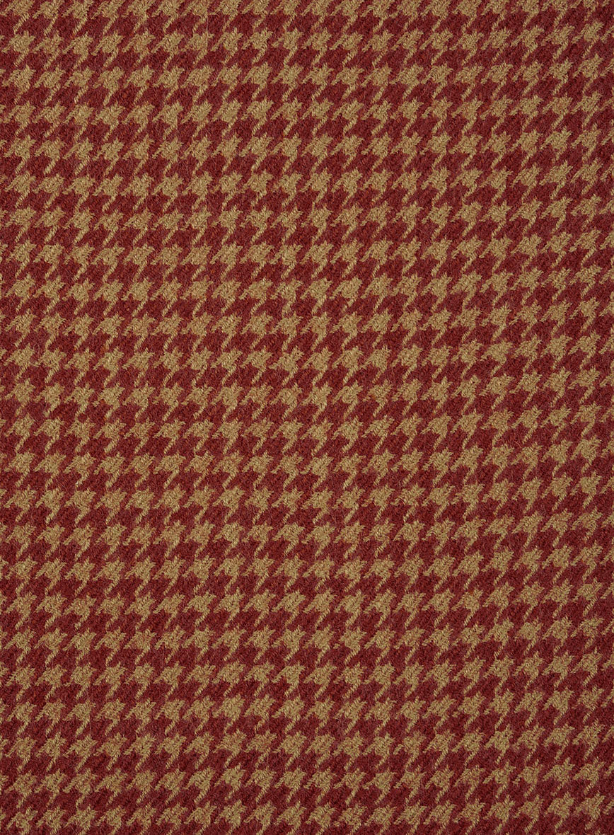 Italian Chestnut Red Houndstooth Tweed Suit - Image 8