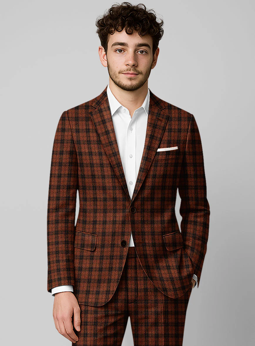 Italian Claretburn Check Tweed Jacket - Image 2