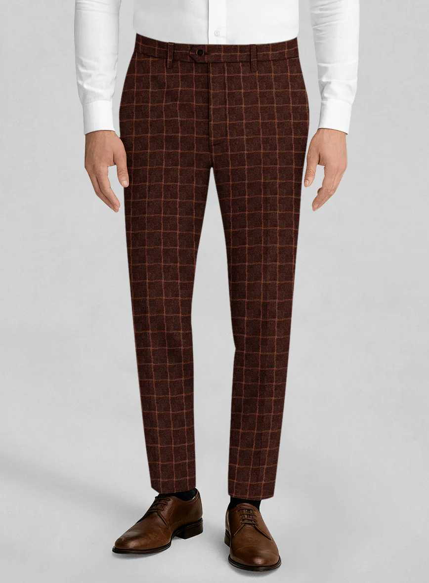 Italian Copperfield Check Tweed Pants