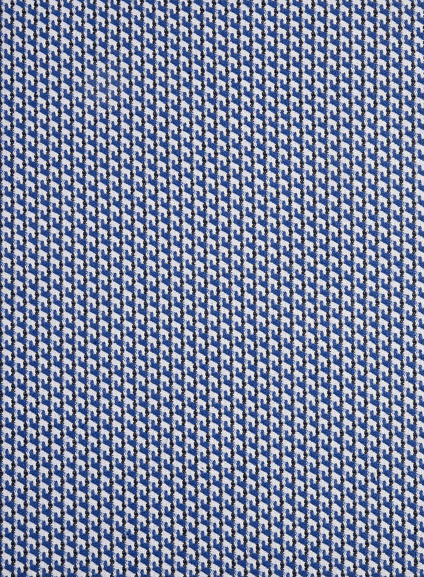 Italian Cotton Stretch Blu Mistrale Pants - Image 3