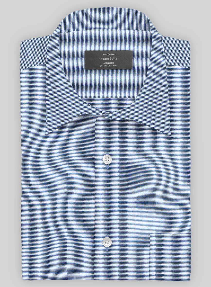 Italian Dark Blue Nailhead Shirt