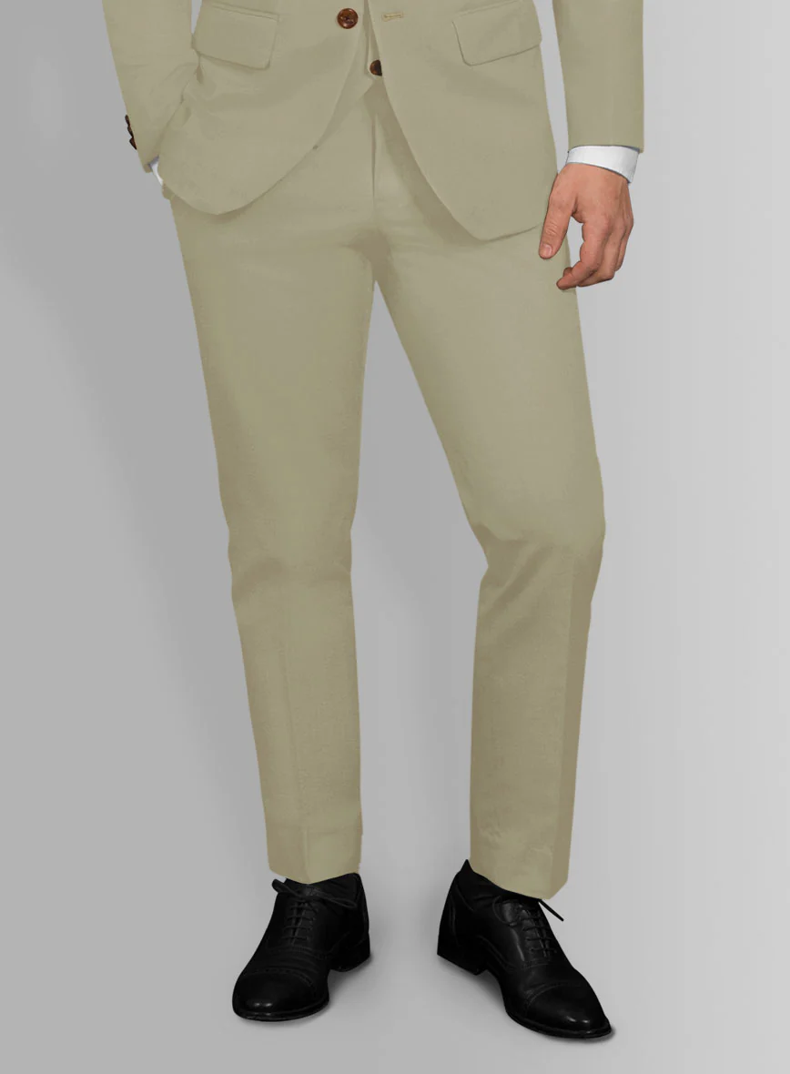 Italian Dark Tan Cotton Stretch Suit - Image 5