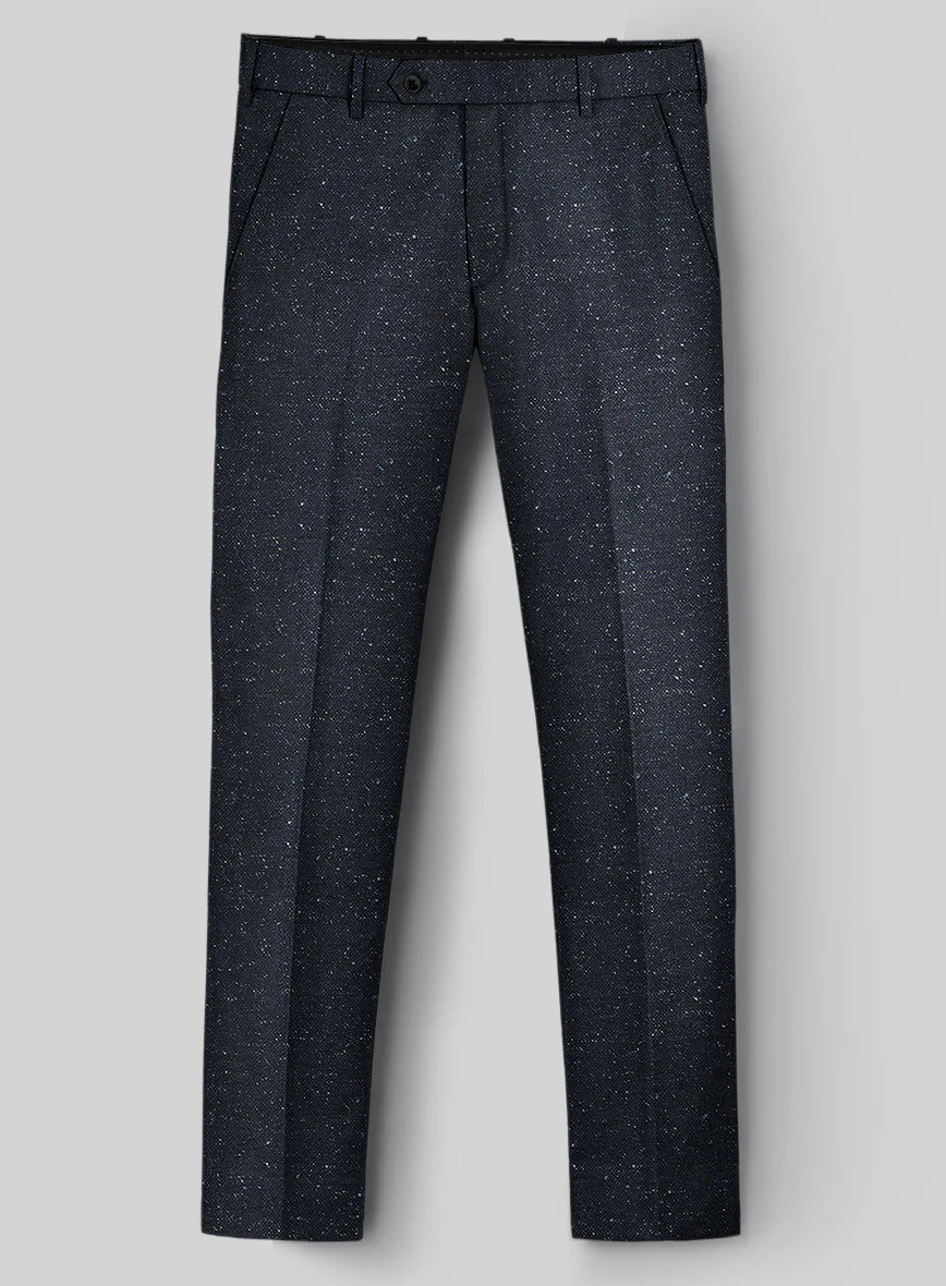 Italian Donegal Blue Wool Pants