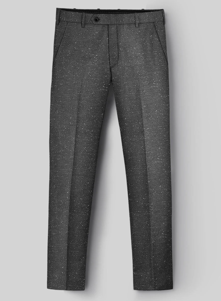 Italian Donegal Gray Wool Pants
