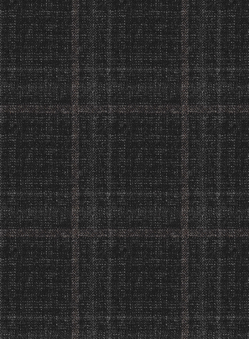 Italian Ecar Black Checks Flannel Suit - Image 6
