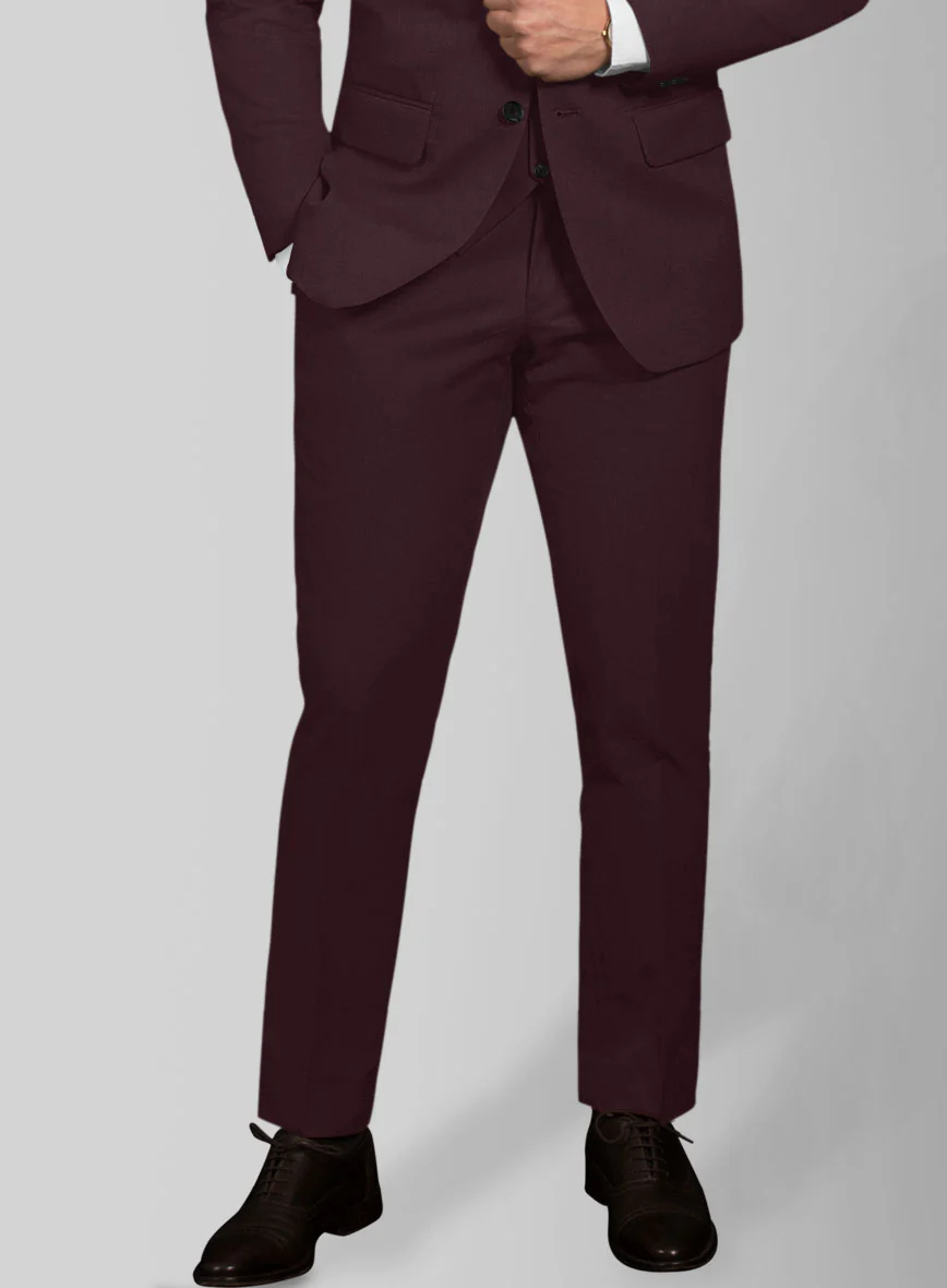 Italian Eggplant Cotton Stretch Suit - Image 5