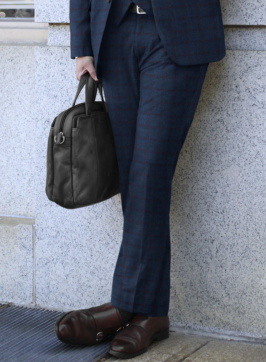 Italian Ermene Blue Wool Suit - Image 5