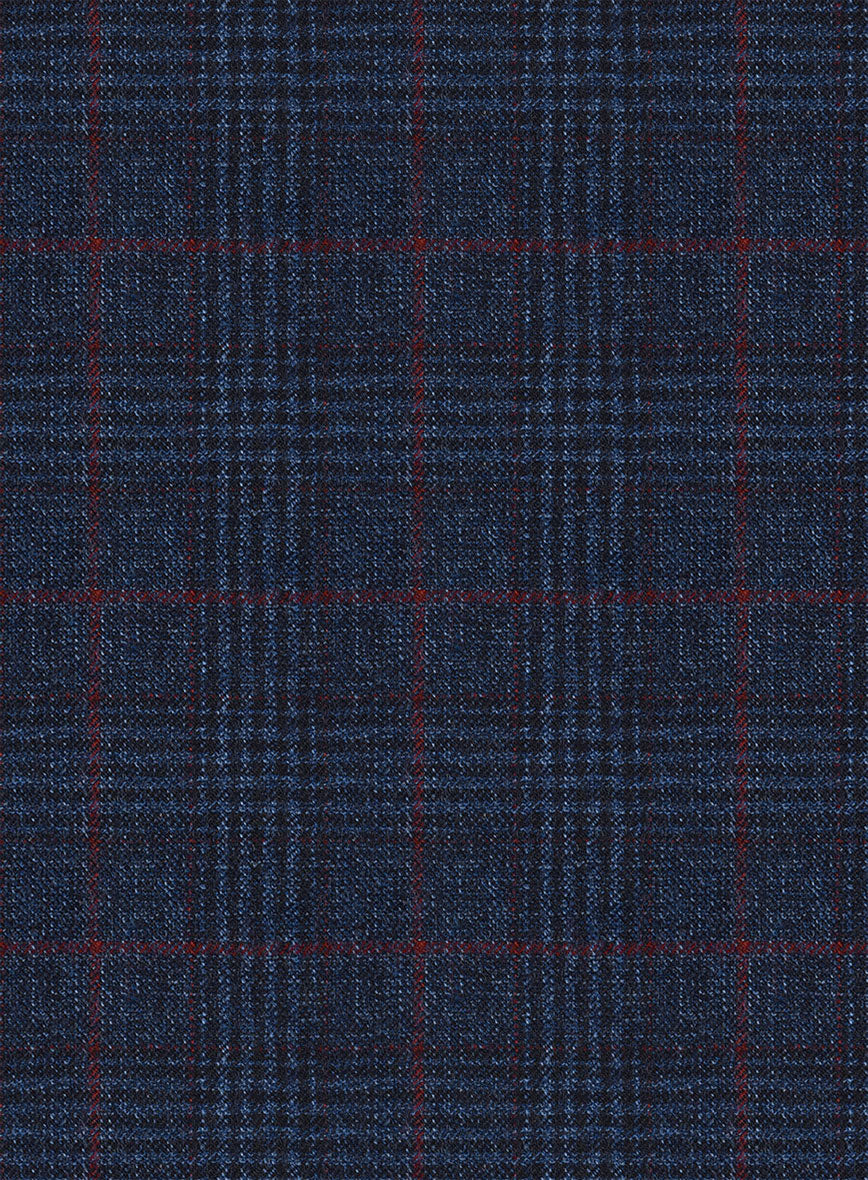 Italian Flick Dark Blue Checks Flannel Jacket - Image 2
