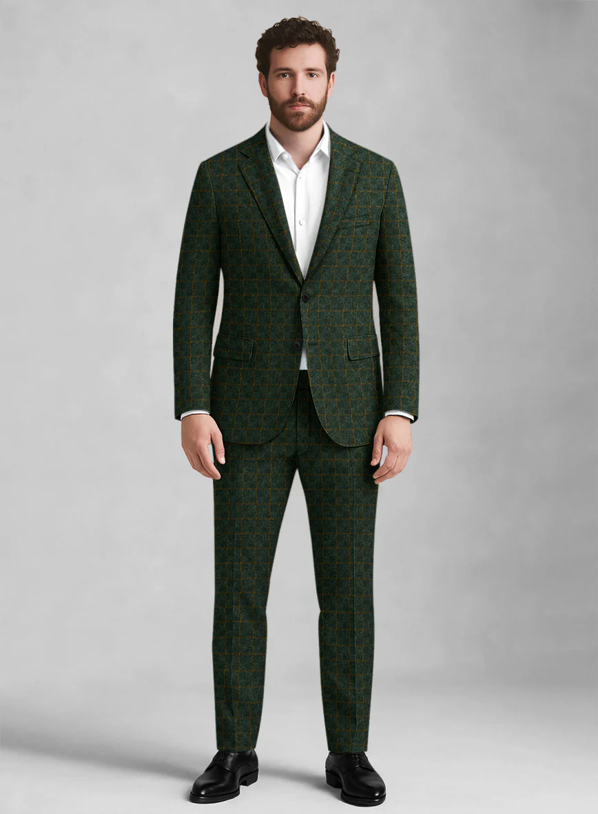 Italian Forestline Check Tweed Suit