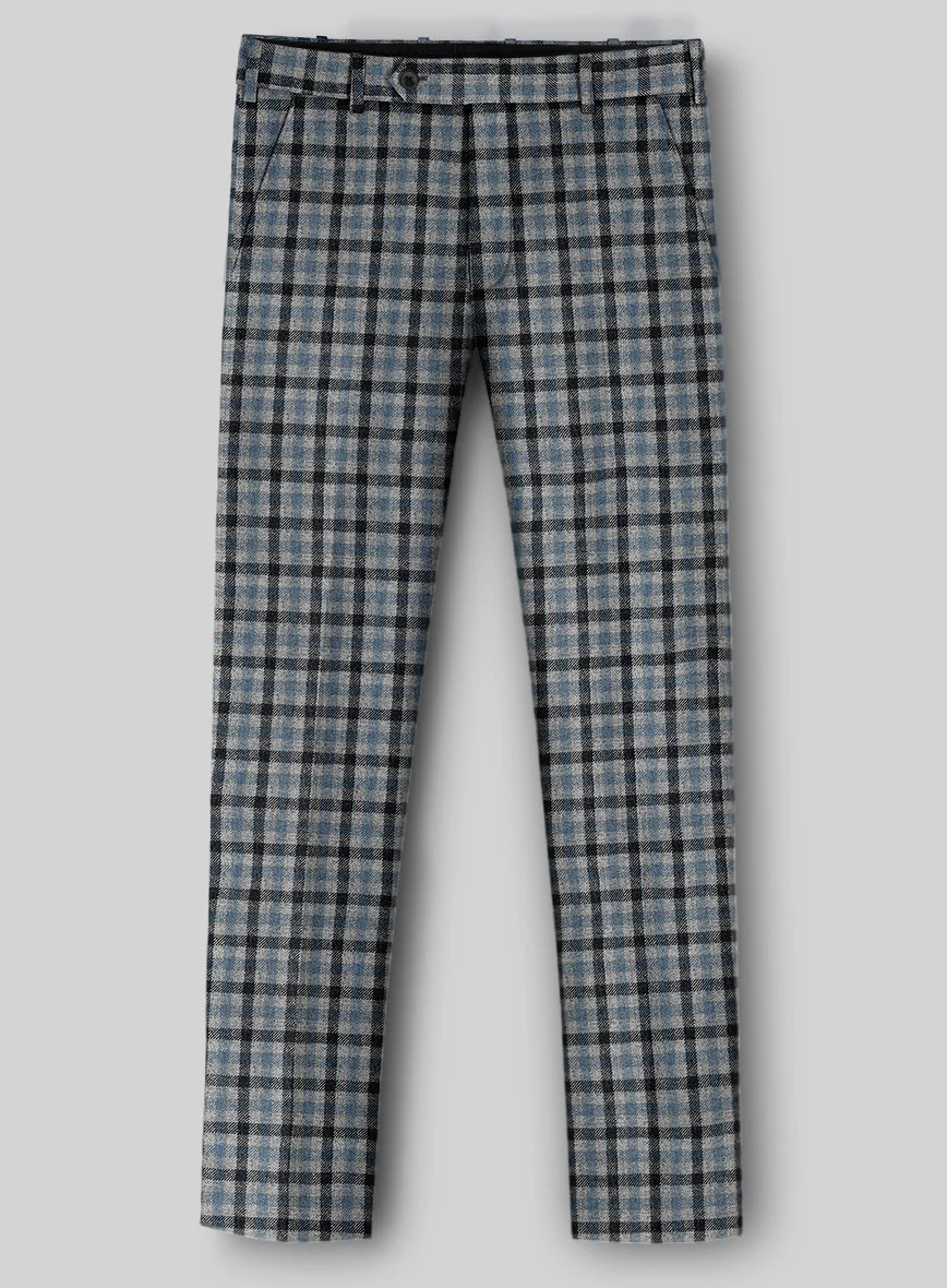Italian Frostblue Check Tweed Suit - Image 4