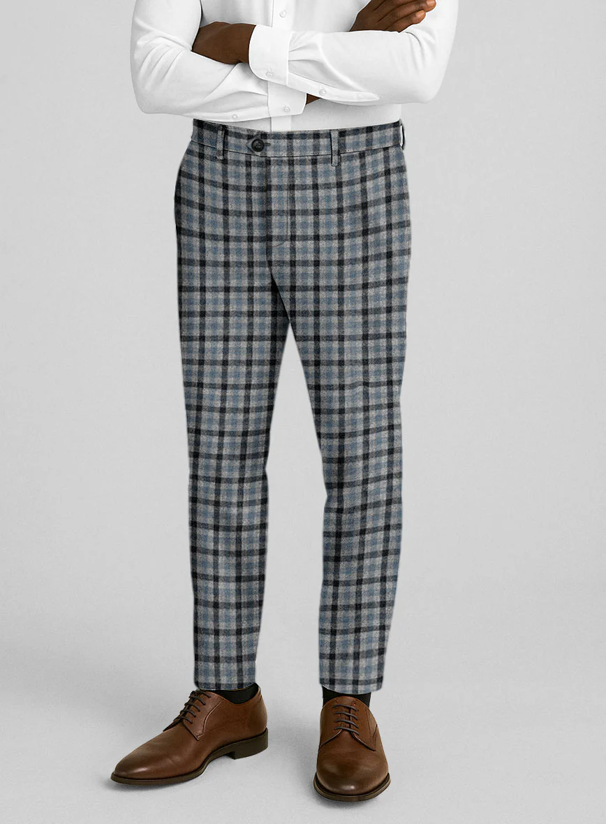 Italian Frostblue Check Tweed Suit - Image 5