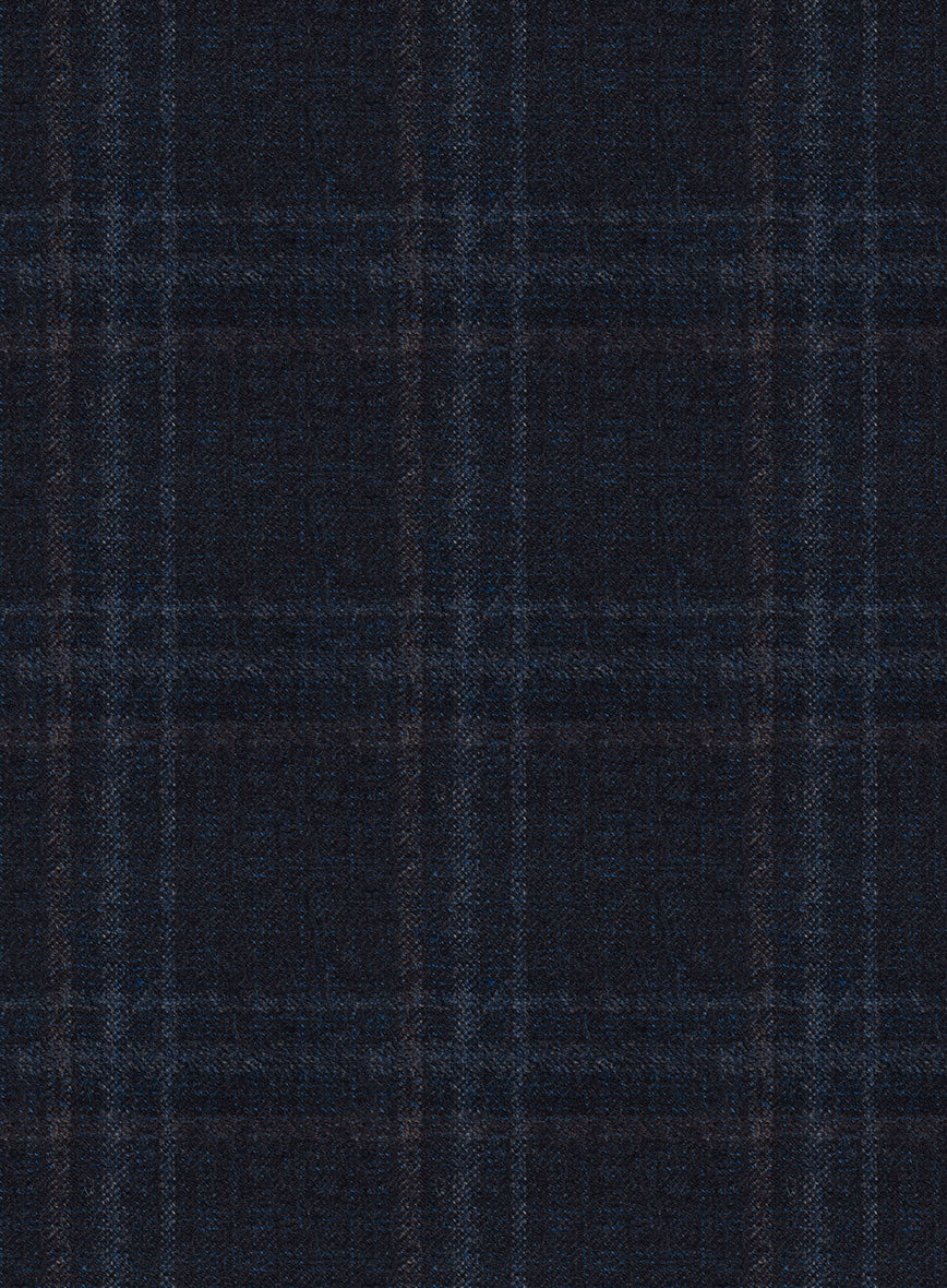 Italian Gaze Blue Checks Flannel Pants - Image 3