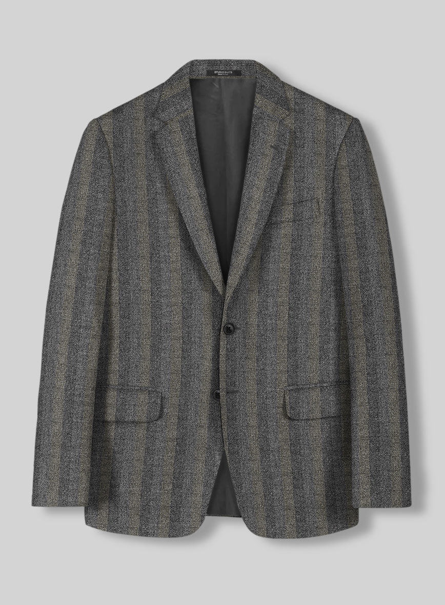 Italian Gravelight Herringbone Tweed Jacket