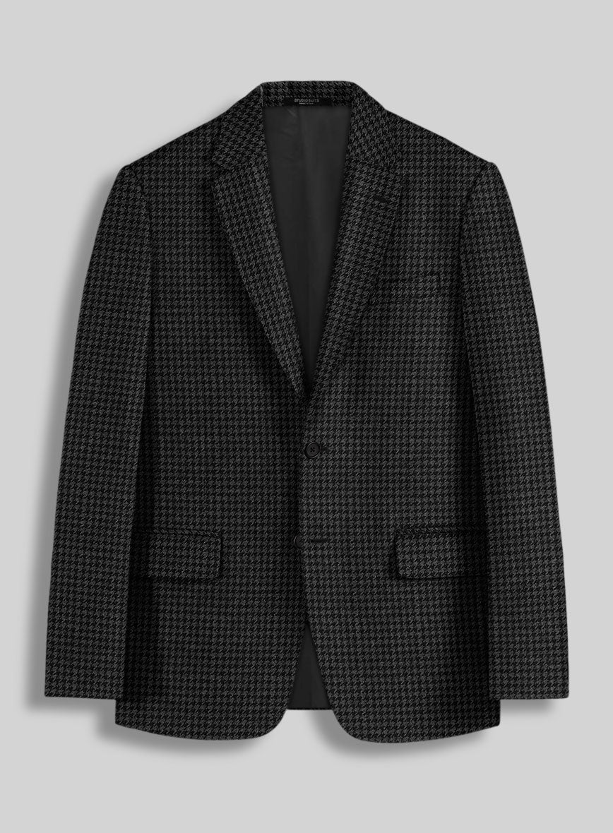 Italian Gray Houndsooth Tweed Jacket