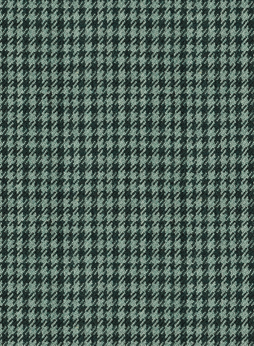 Italian Green Houndstooth Tweed Pants - Image 3