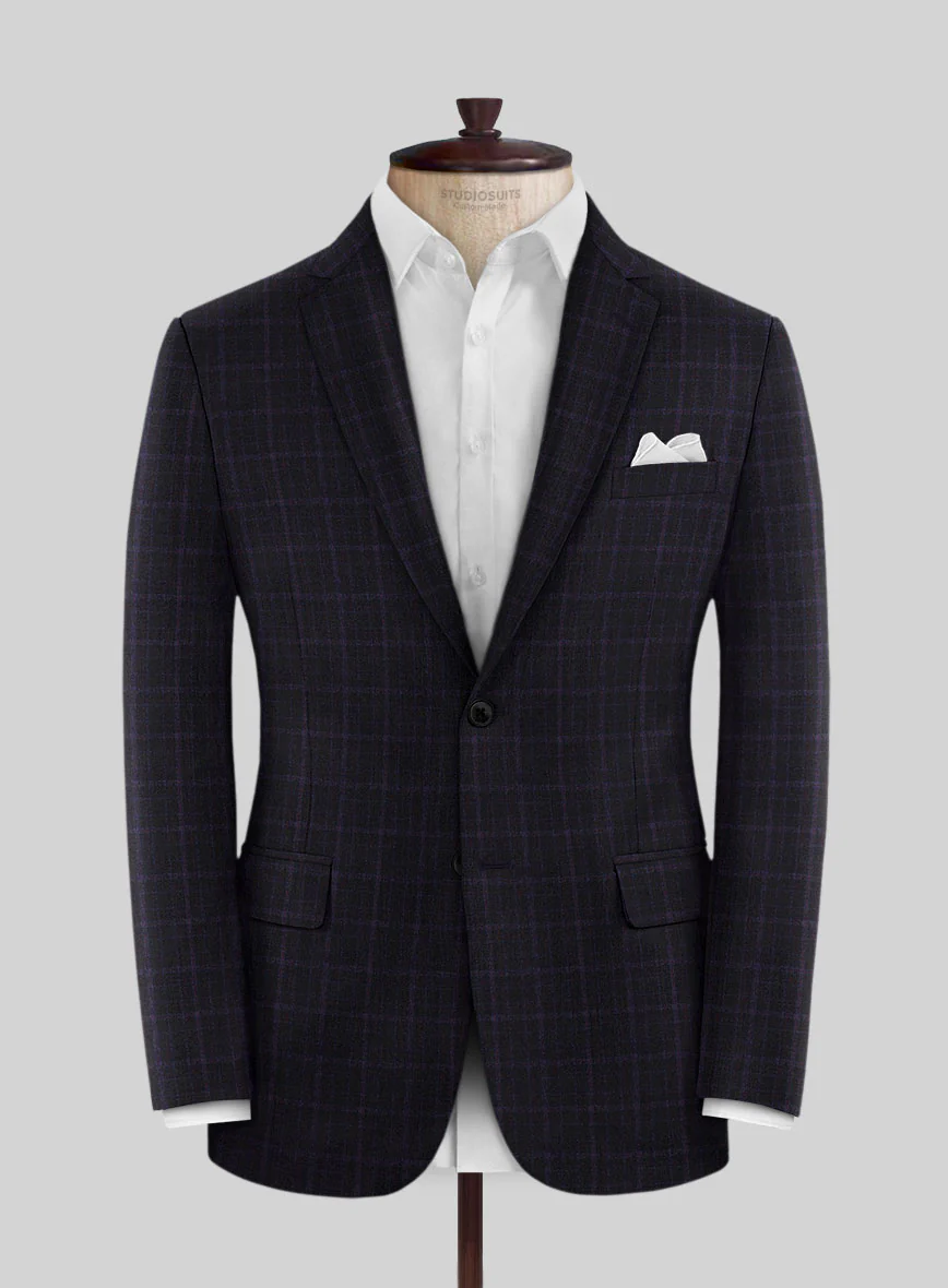 Italian Heliar Midnight Blue Wool Jacket