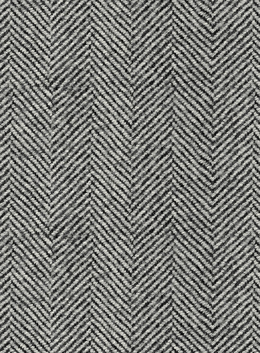 Italian Highlander Gray Herringbone Tweed Suit - Image 8