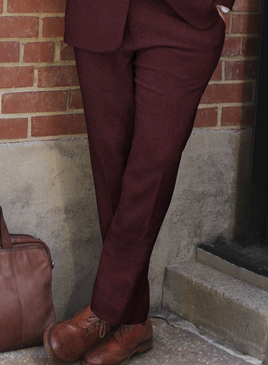 Italian Highlander Wine Tweed Suit - Image 5