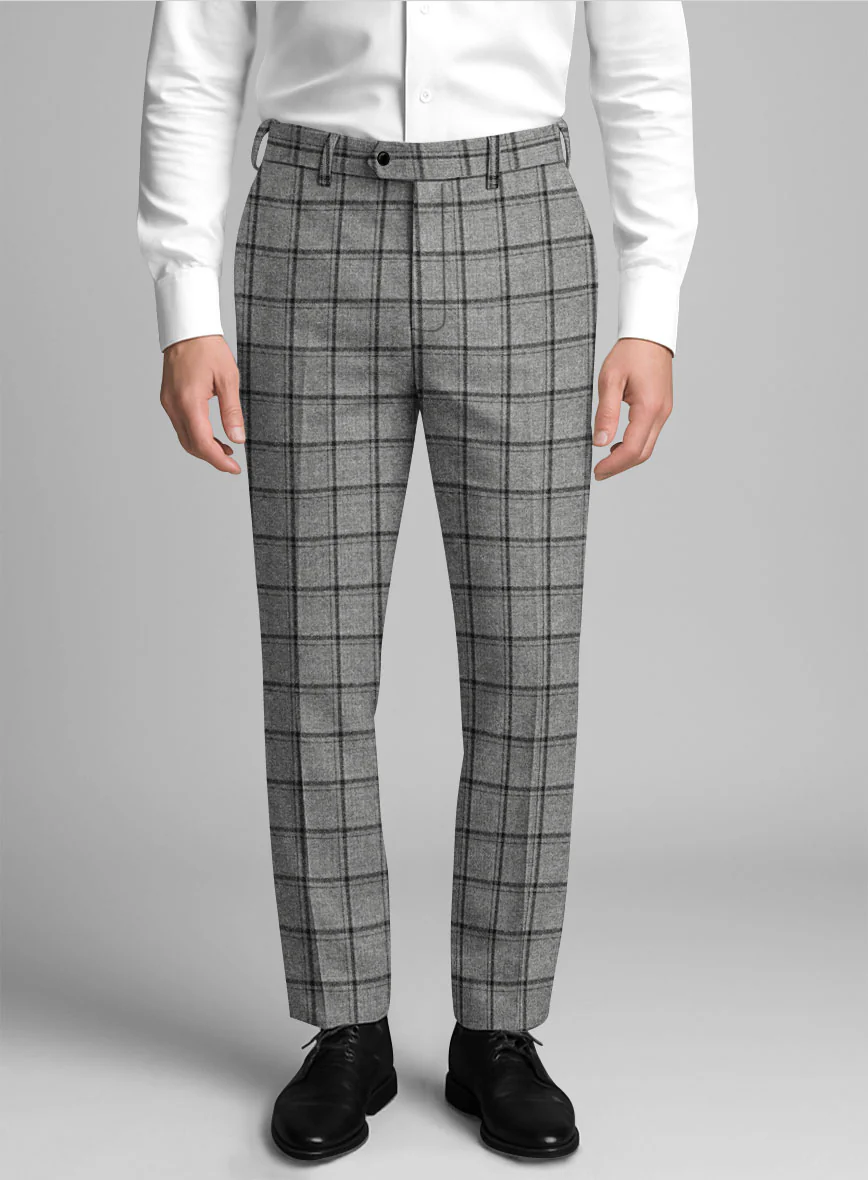 Italian Ironclad Check Tweed Pants