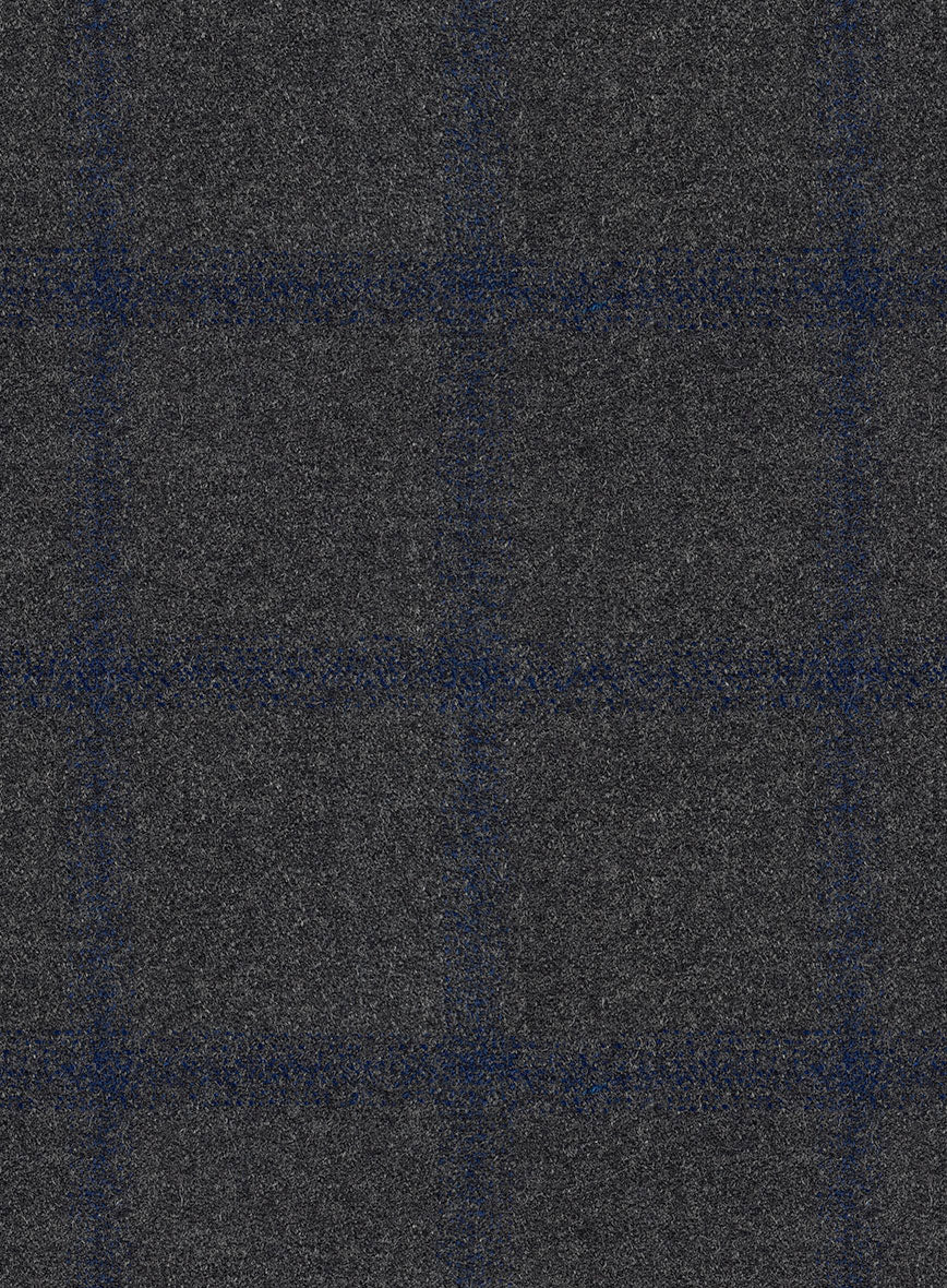 Italian Jamen Gray Checks Flannel Pants - Image 3