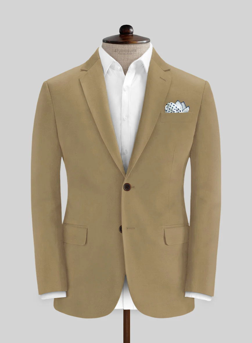 Italian Khaki Cotton Stretch Jacket
