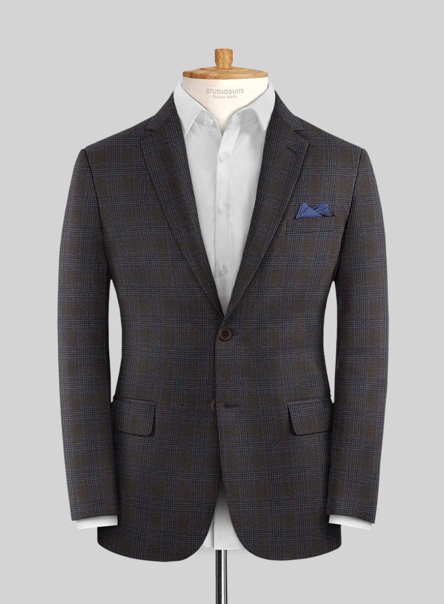 Italian Lark Brown Checks Flannel Jacket
