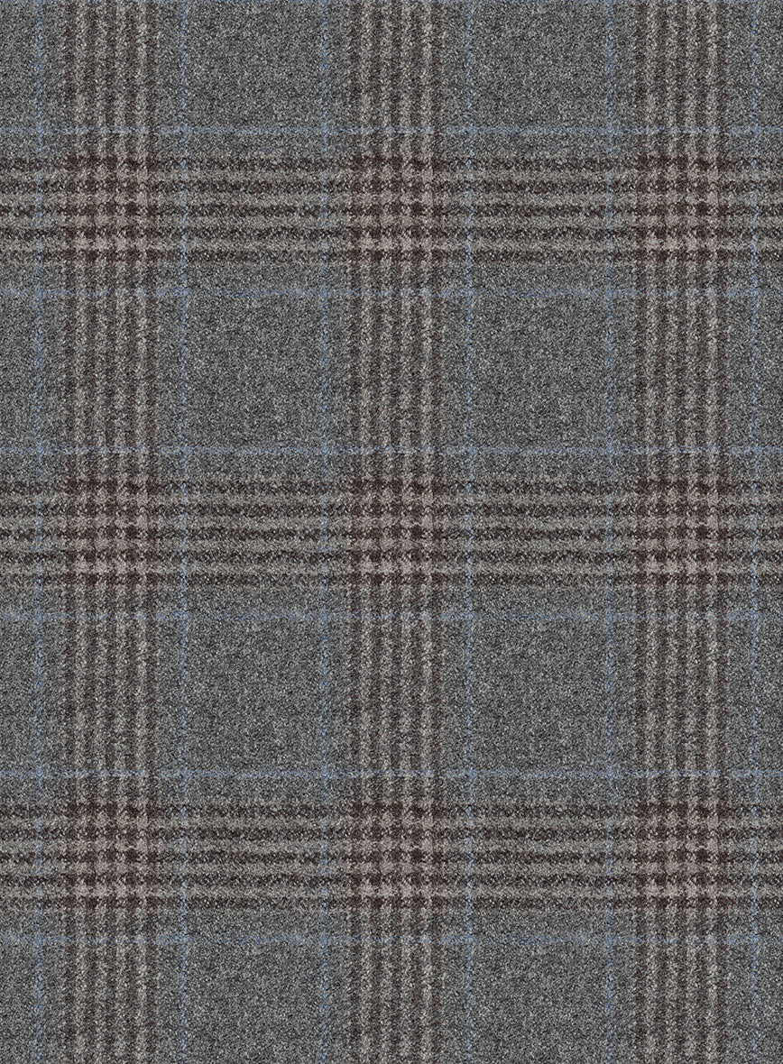 Italian Lark Gray Checks Flannel Jacket - Image 2
