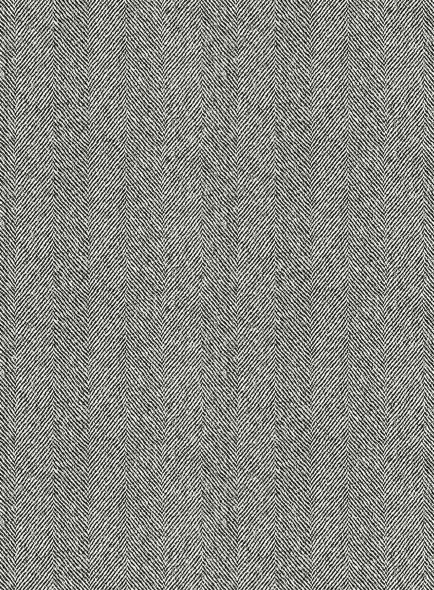 Italian Light Gray Herringbone Flannel Jacket - Image 3