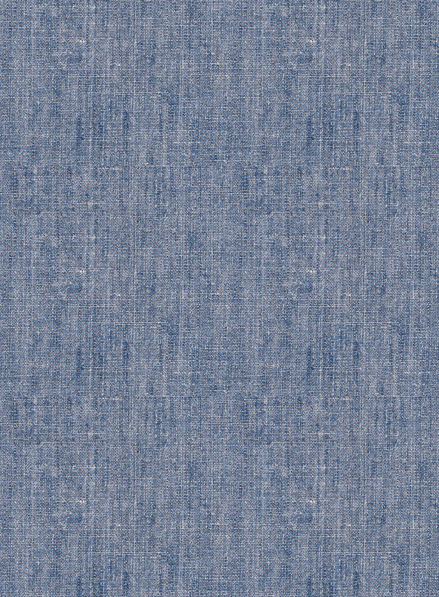 Italian Linen Artisanal Light Blue Shorts - Image 6