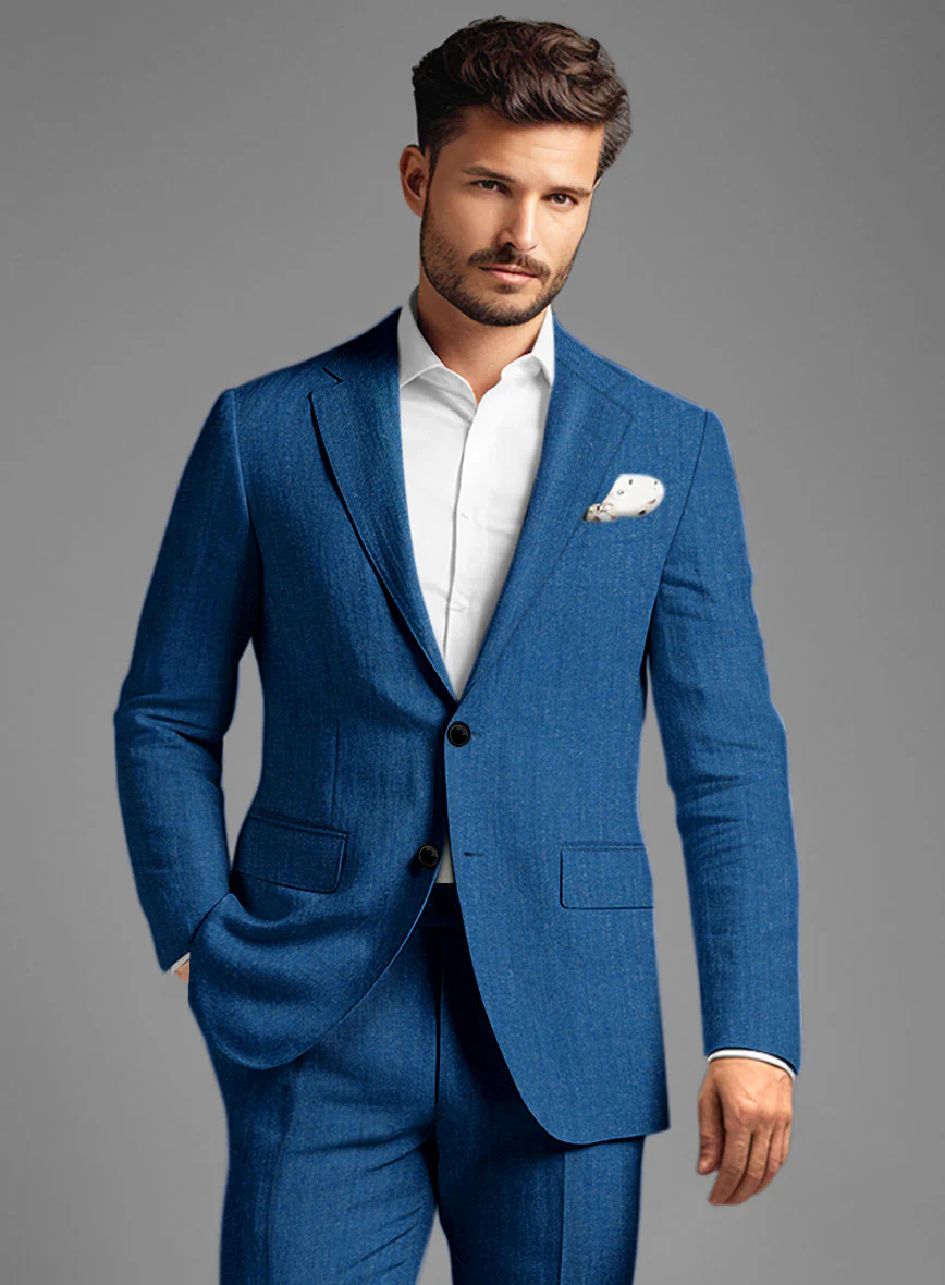 Italian Linen French Blue Jacket - Image 2