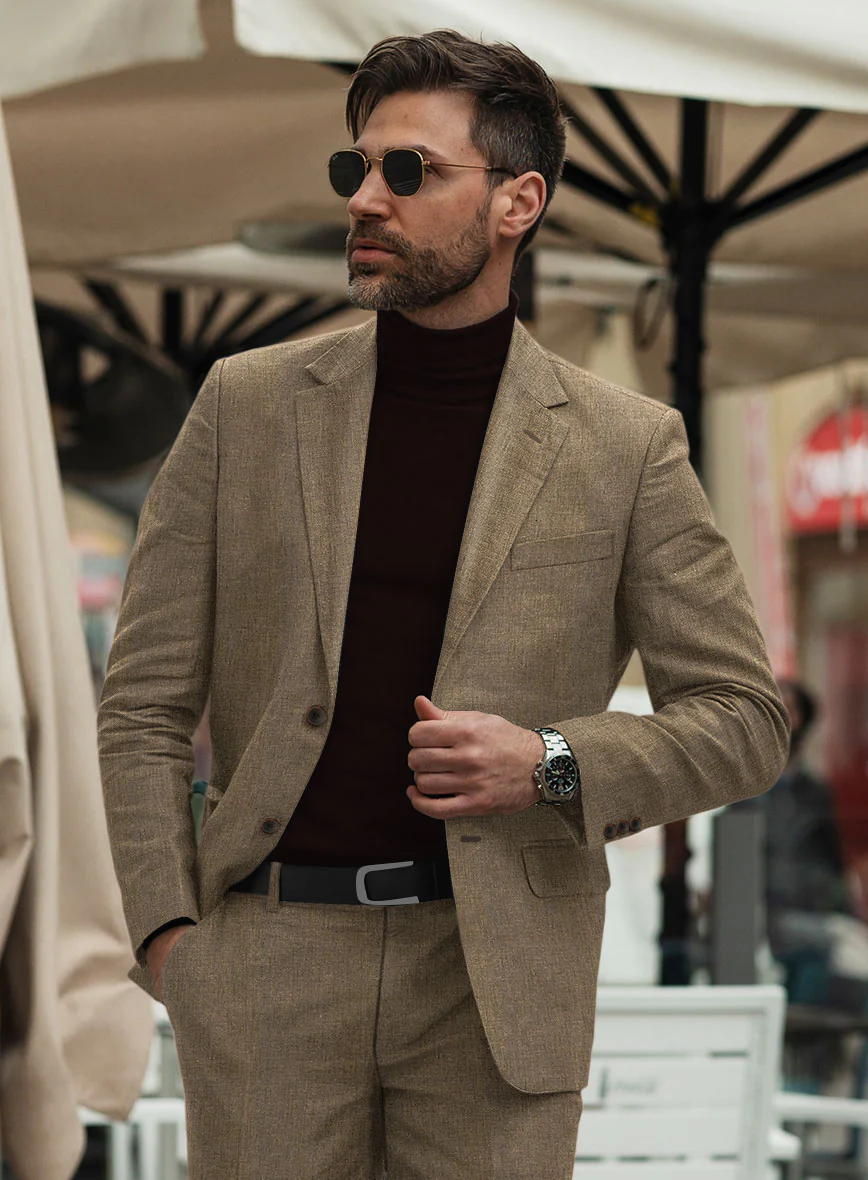 Italian Linen Irish Brown Jacket - Image 2
