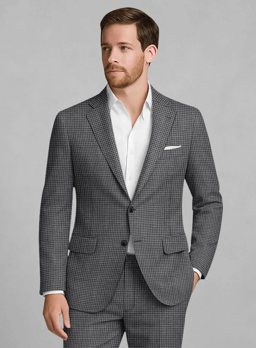 Italian Linen Lupesco Houndstooth Suit - Image 3