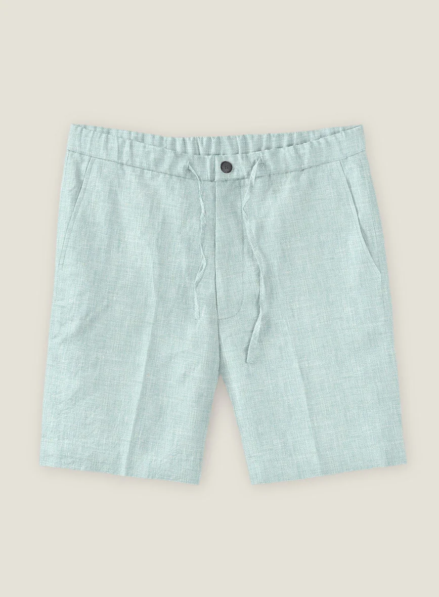 Italian Linen Mint Green Shorts