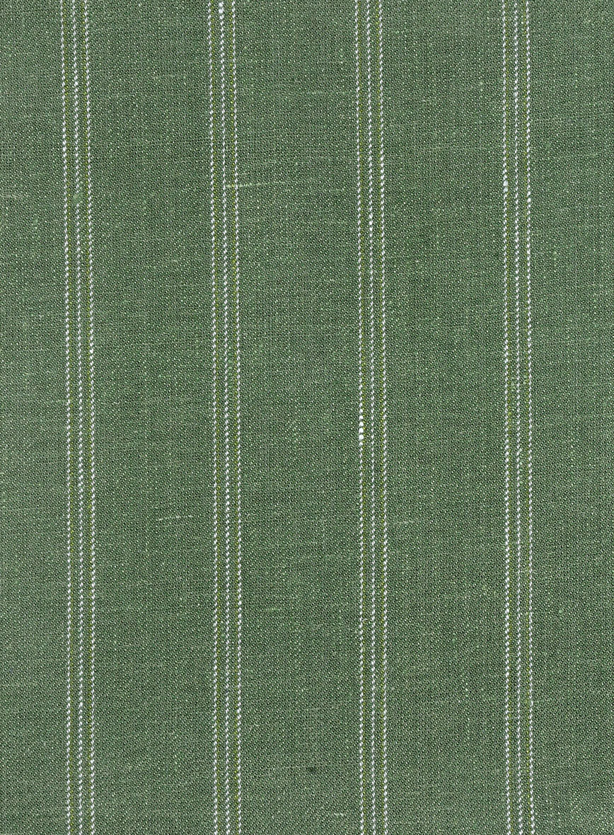 Italian Linen Mossaro Stripe Jacket - Image 3