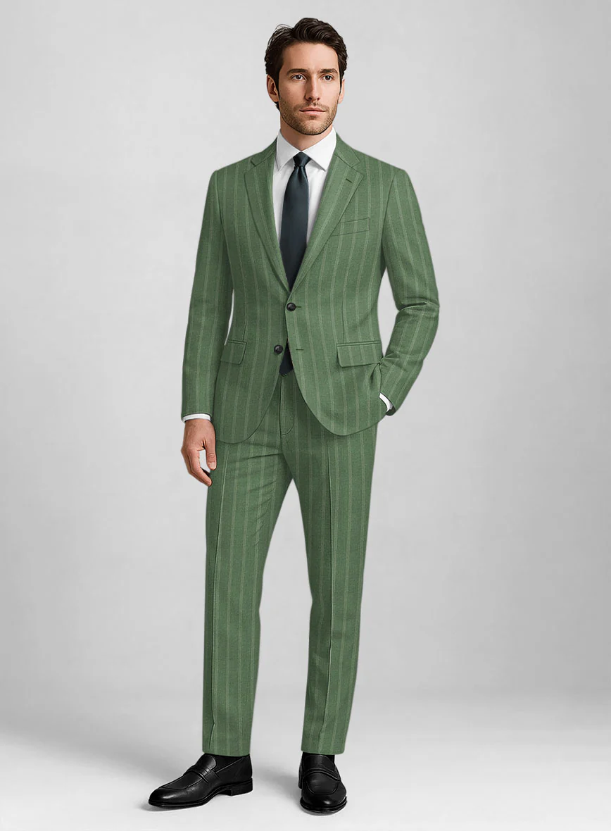 Italian Linen Mossaro Stripe Suit