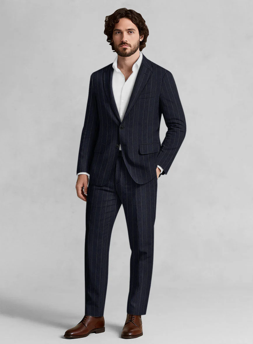 Italian Linen Naviero Stripe Suit