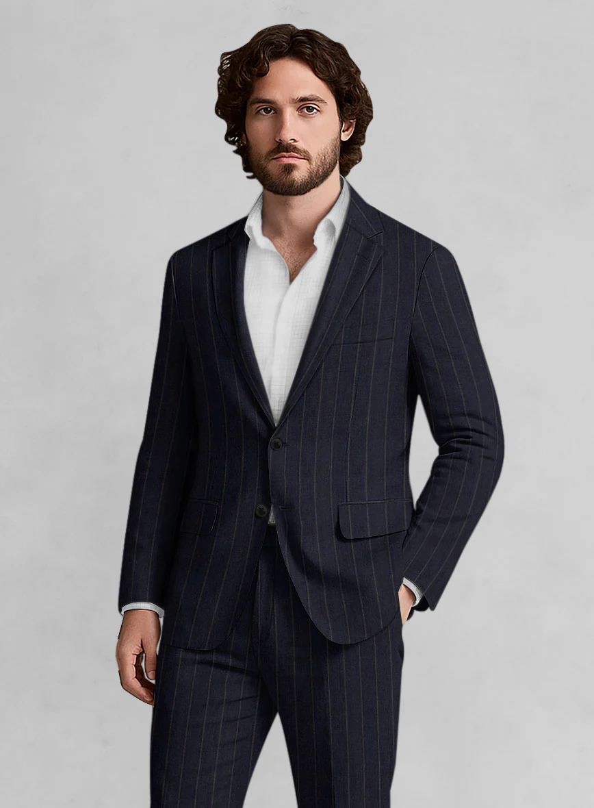 Italian Linen Naviero Stripe Suit - Image 3